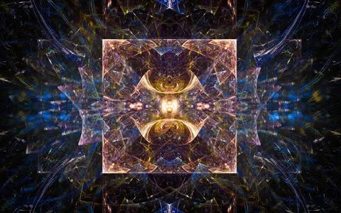 Digital illustration abstract image generated fractal background image wallpa Stock Illustration