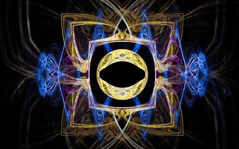 Digital illustration abstract image generated fractal background image wallpa Stock Illustration