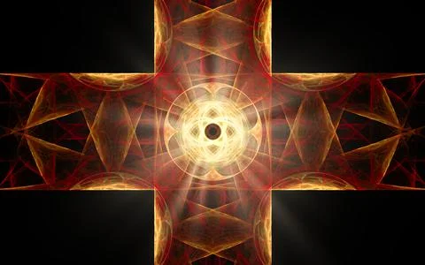 Digital illustration abstract image generated fractal background image wallpa Stock Illustration