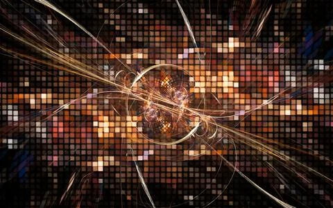 Digital illustration abstract image generated fractal background image wallpa Stock Illustration