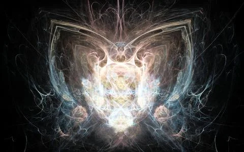 Digital illustration abstract image generated fractal background image wallpa Stock Illustration