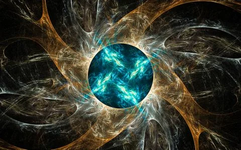 Digital illustration abstract image generated fractal background image wallpa Stock Illustration