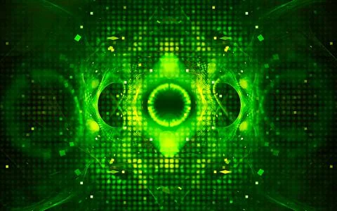 Digital illustration abstract image generated fractal background image portal Stock Illustration