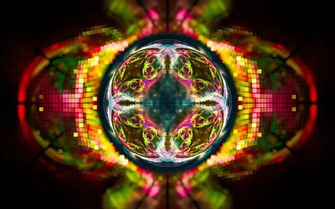 Digital illustration abstract image generated fractal background image wallpa Stock Illustration