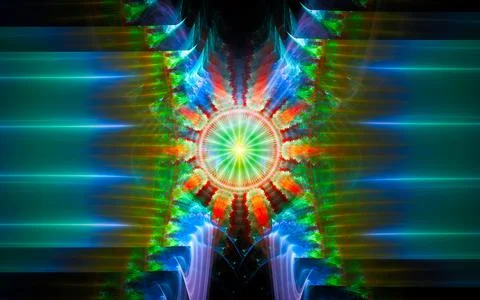 Digital illustration abstract image generated fractal background image wallpa Stock Illustration