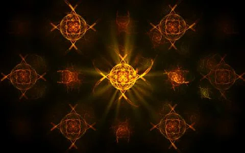 Digital illustration abstract image generated fractal background image wallpa Stock Illustration