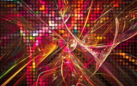 Digital illustration abstract image generated fractal background image wallpa Stock Illustration