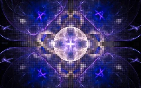 Digital illustration abstract image generated fractal background image wallpa Stock Illustration