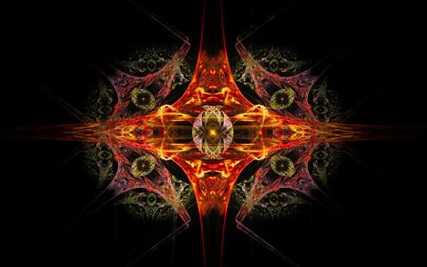 Digital illustration abstract image generated fractal background image wallpa Stock Illustration