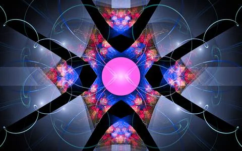 Digital illustration abstract image generated fractal background image wallpa Stock Illustration