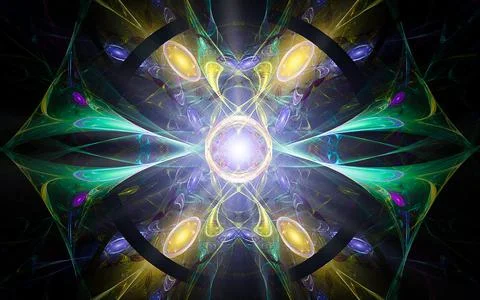 Digital illustration abstract image generated fractal background image wallpa Stock Illustration