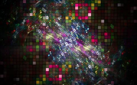 Digital illustration abstract image generated fractal background image wallpa Stock Illustration