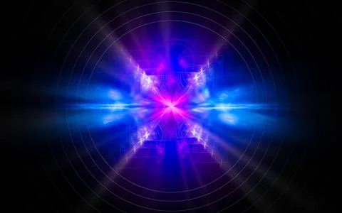 Digital illustration abstract image generated fractal background image portal Stock Illustration