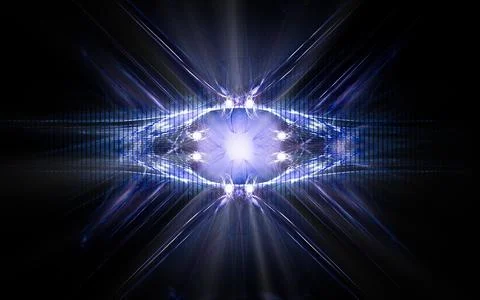 Digital illustration abstract image generated fractal background image portal Stock Illustration