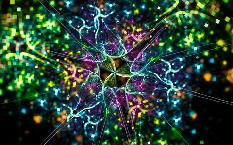 Digital illustration abstract image generated fractal background image wallpa Stock Illustration