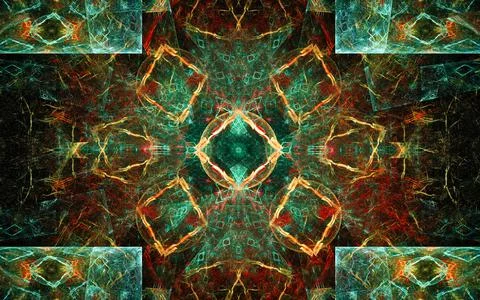Digital illustration abstract image generated fractal background image wallpa Stock Illustration