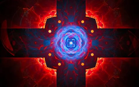 Digital illustration abstract image generated fractal background image wallpa Stock Illustration