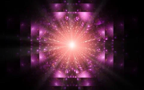 Digital illustration abstract image generated fractal background image portal Stock Illustration