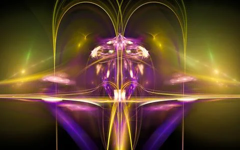 Digital illustration abstract image generated fractal background image wallpa Stock Illustration