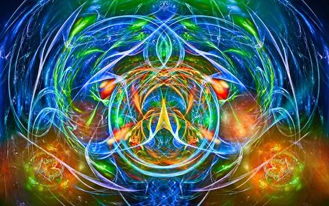 Digital illustration abstract image generated fractal background image wallpa Stock Illustration