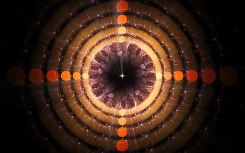 Digital illustration abstract image generated fractal background image portal Stock Illustration