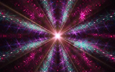 Digital illustration abstract image generated fractal background image portal Stock Illustration
