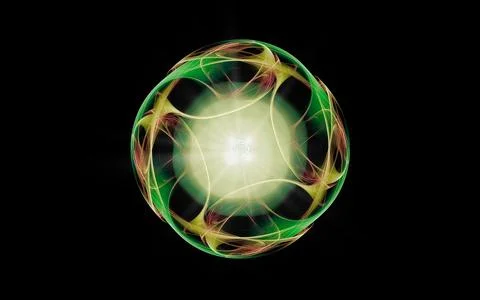 Digital illustration abstract image generated fractal background image portal Stock Illustration