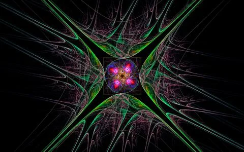 Digital illustration abstract image generated fractal background image wallpa Stock Illustration