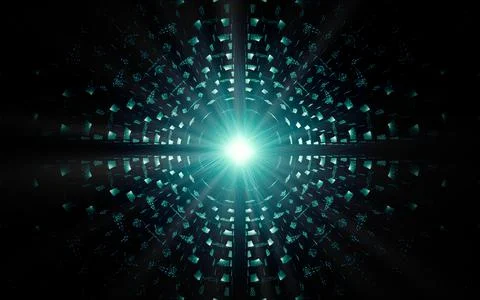 Digital illustration abstract image generated fractal background image portal Illustrazione stock