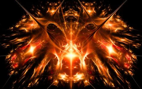 Digital illustration abstract image generated fractal background image wallpa Stock Illustration