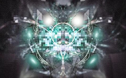 Digital illustration abstract image generated fractal background image wallpa Stock Illustration