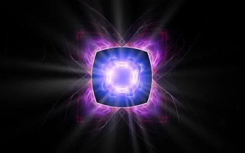 Digital illustration abstract image generated fractal background image portal Stock Illustration