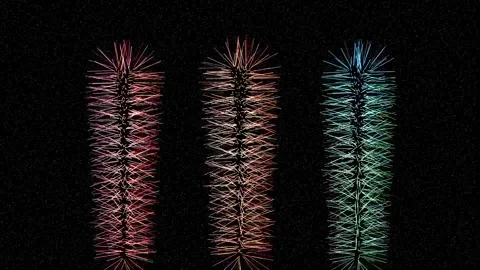 Digital Illustration Abstract Vertical Vibrant Background Stock Footage 147547468