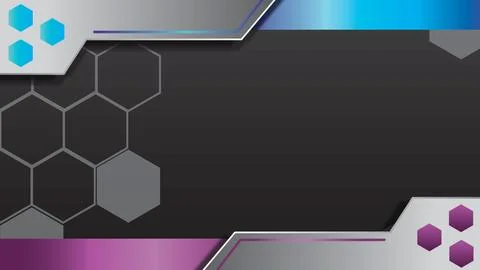 Digital illustration of a blank background design with hexagonal patterns Stock Illustration