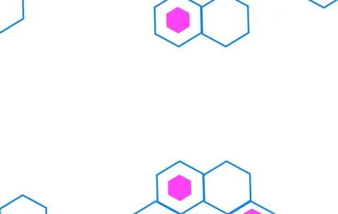 Digital illustration of a blank background design with hexagonal patterns Stock Illustration
