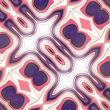 Digital illustration of a bright symmetrical pattern. 3d rendering イラスト素材
