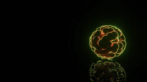 A digital illustration of a cell on reflective surface against a black backgr 스톡 일러스트