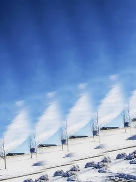 Digital Illustration Cloudscape Postcard Background Effect Illustration
