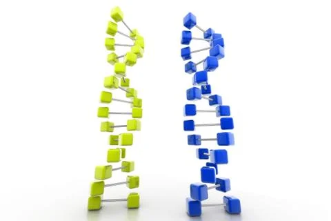 Digital illustration of DNA. Stock Illustration