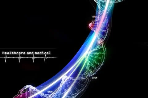 Digital illustration of  DNA Illustrazione stock