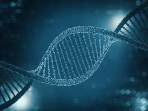 Digital illustration of a DNA model. 3D Stock Illustration
