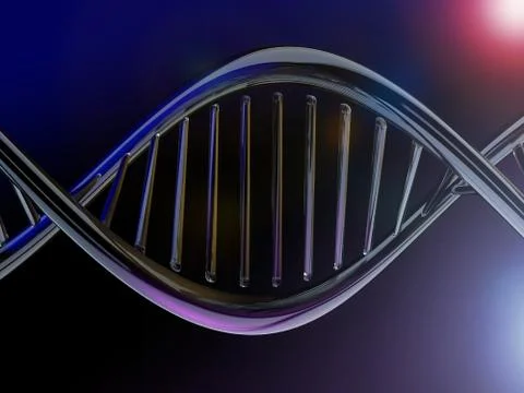 Digital illustration of a DNA model. 스톡 일러스트