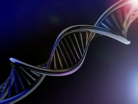 Digital illustration of a DNA model. Stock Illustration