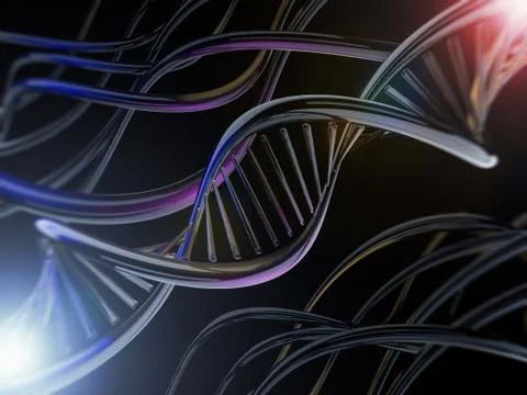 Digital illustration of a DNA model. Stock Illustration