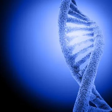 Digital illustration DNA structure in colour background Illustrazione stock