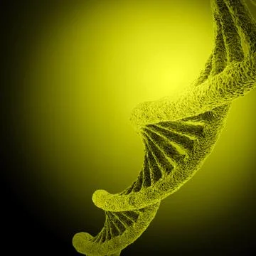 Digital illustration DNA structure in colour background Illustrazione stock