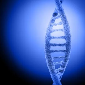 Digital illustration DNA structure in colour background Stock-Illustration