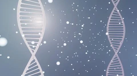 Digital illustration DNA structure in colour background. 3d render イラスト素材