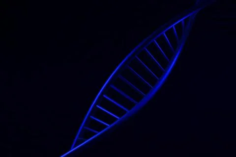 Digital illustration DNA structure render with 3D 스톡 일러스트