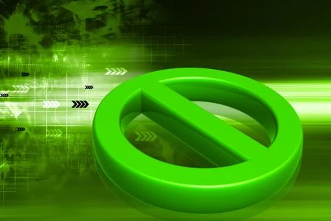 Digital illustration of.Do not enter symbol in color background. Illustrazione stock